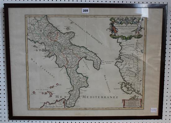 Framed map of the Mediterranean